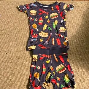 Little Sleepies “grill and chill” 12-18 months shorts and tshirt pj set